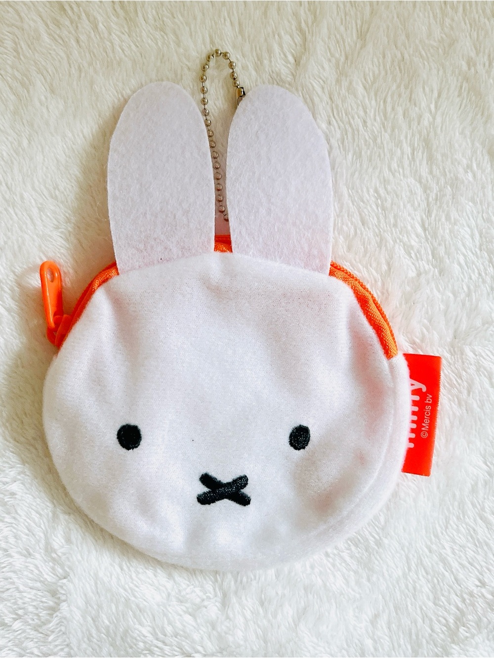 Miffy IP4 Gachapon Face Zip Pouch Keychain Wrist Band - Orange